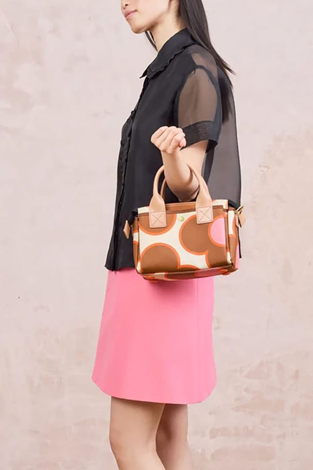 Orla Kiely Orla Kiely Women's Calder Mini Handbag - Flower Spot Persimmon in Brown - 2