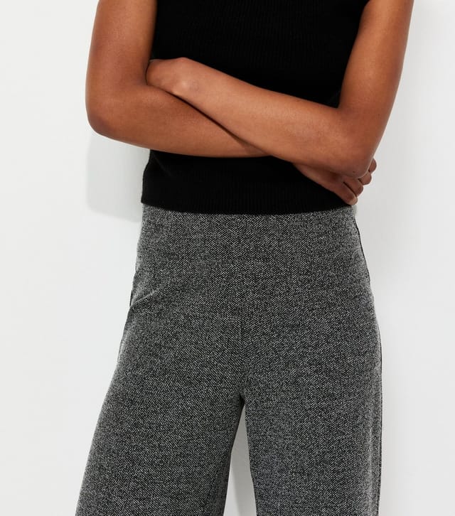 New Look Women's Dark Grey Marl Jersey Wide Leg Trousers New Look - 3