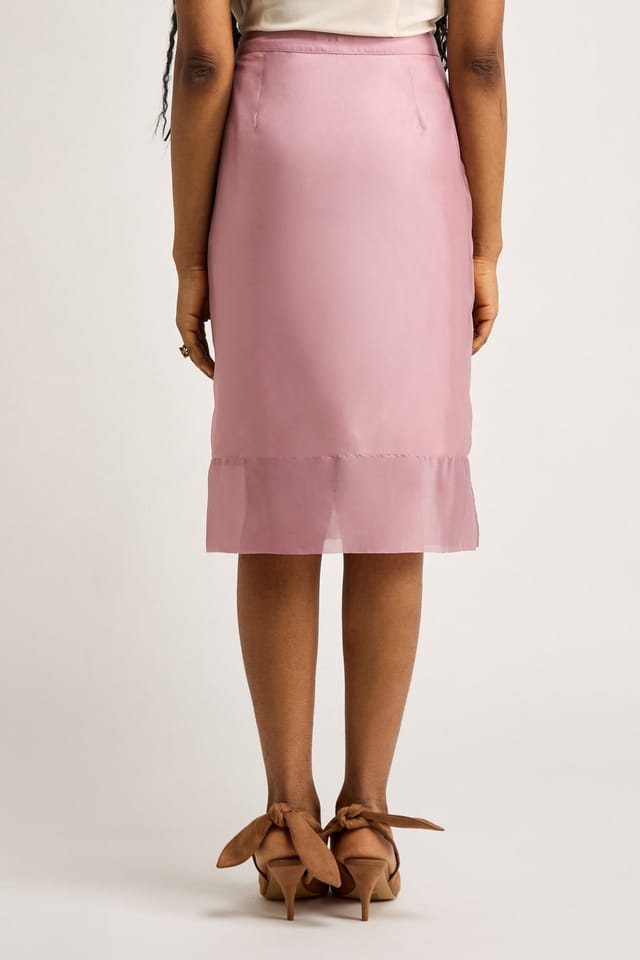 GWD by GEORGE W. DAVIES GWD by GEORGE W. DAVIES Women's GWD Organza Orchid Pink Midi Skirt - 3