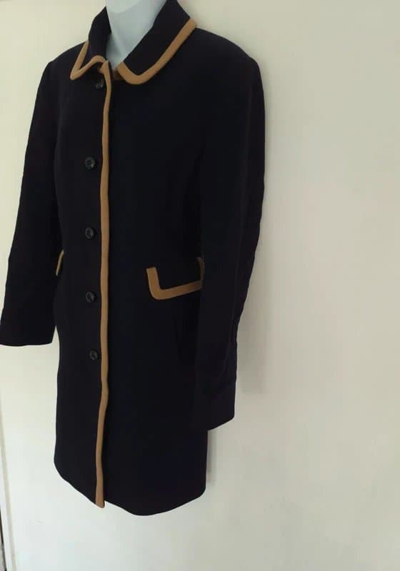 Hobbs Hobbs London camel piping wool blend tailored coat UK size 14