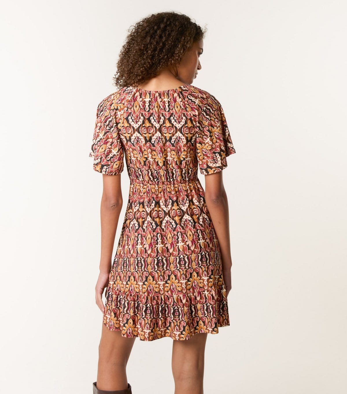 Blue Vanilla Women's Black Pattern Print Button Through Mini Dress Blue Vanilla New Look - 4