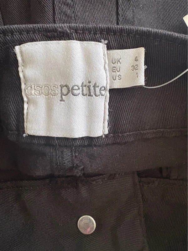 ASOS Petite Asos black denim booty shorts size 4 petite new with tags