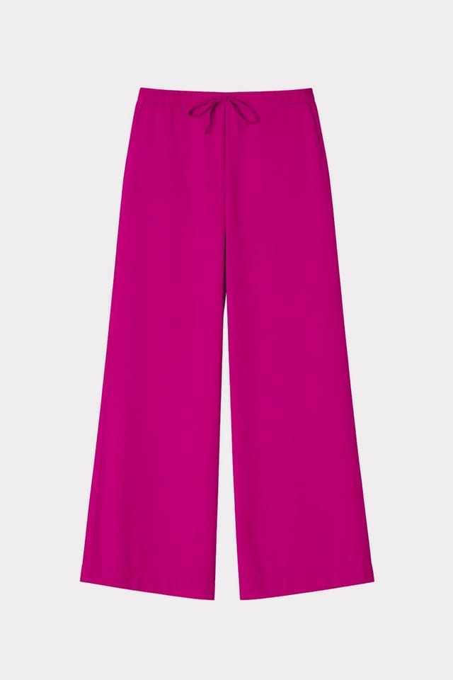 Kettlewell Kettlewell Women's Soft Tailored Wide Leg Trousers in Fuchsia - 2