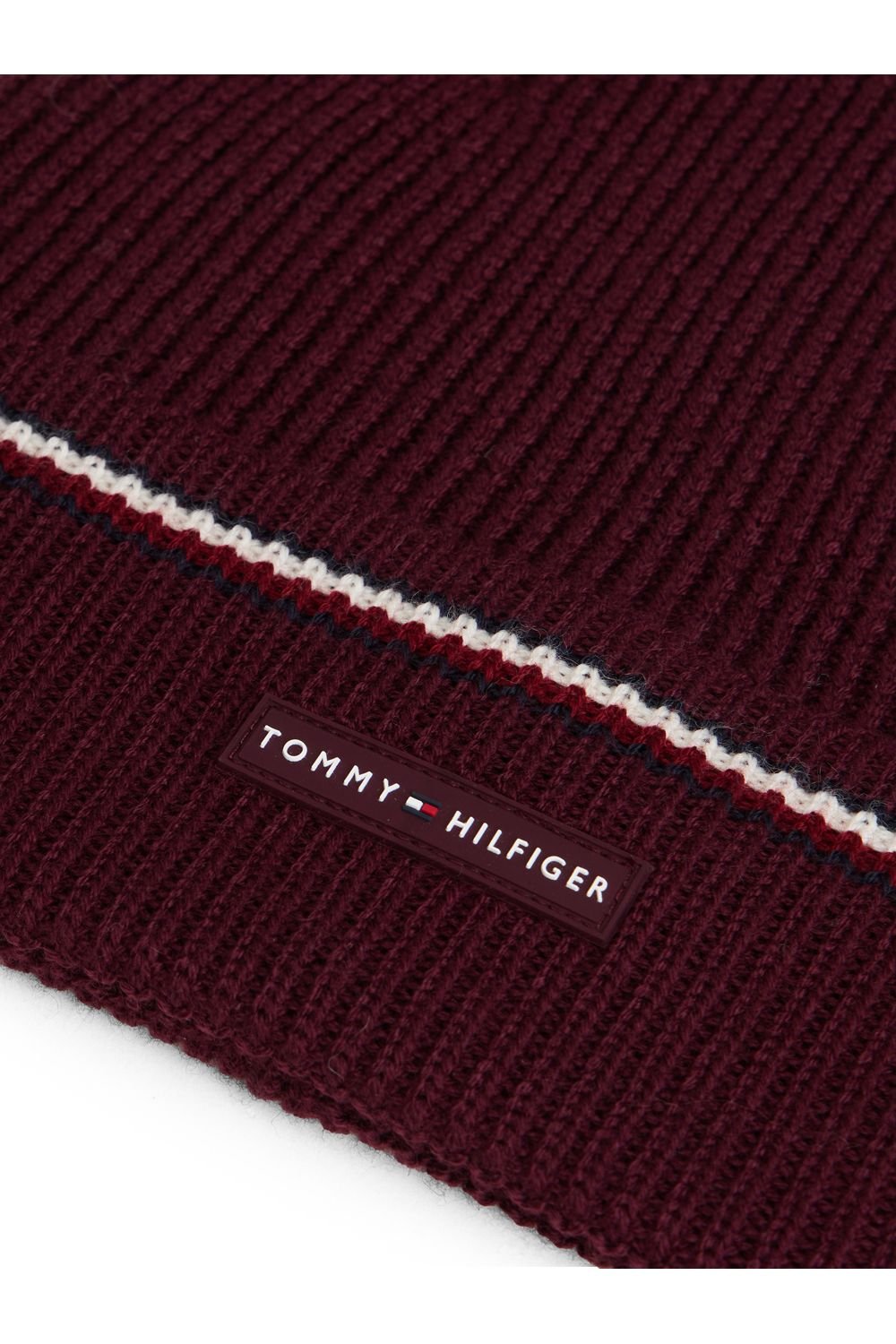 Tommy Hilfiger Tommy Hilfiger Men's Th Rwb Beanie Deep Burgundy - 3