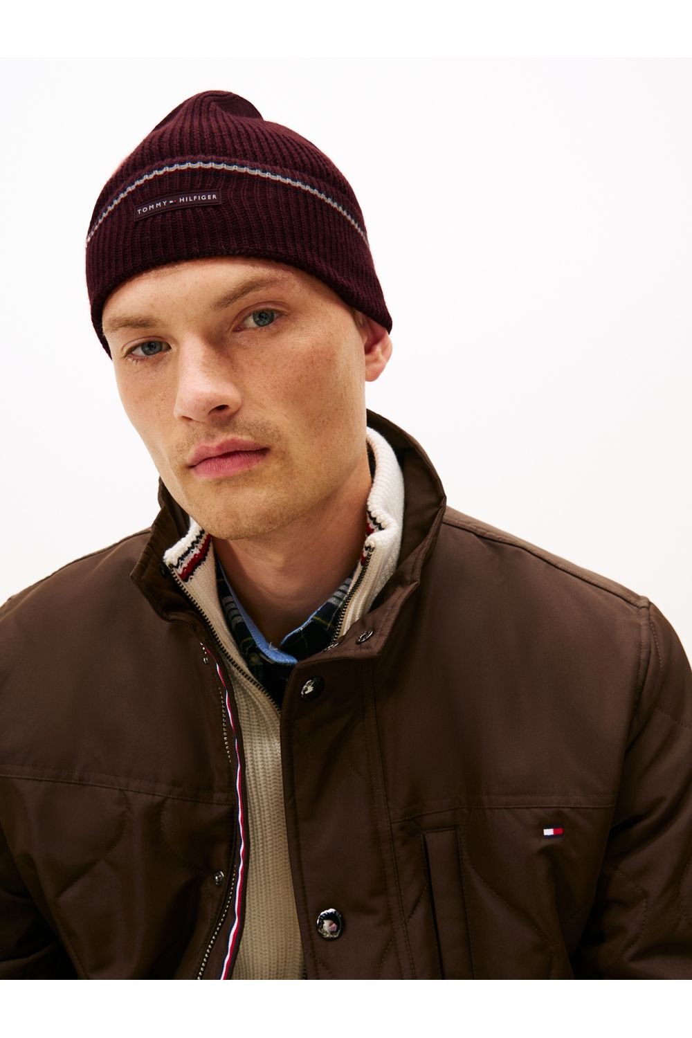 Tommy Hilfiger Tommy Hilfiger Men's Th Rwb Beanie Deep Burgundy - 4