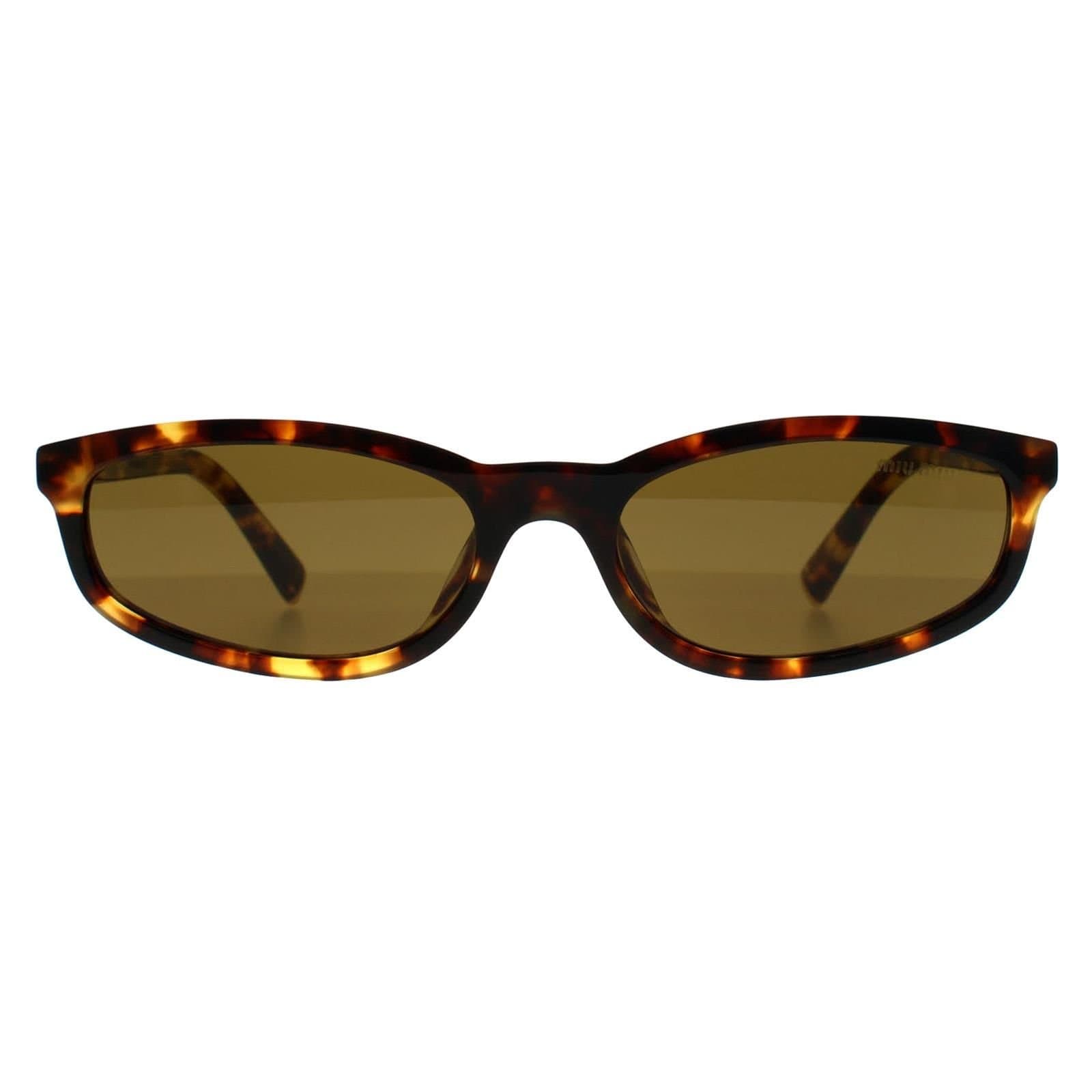 Miu Miu Miu Miu Women's Oval Honey Havana Dark Brown MUA06S
