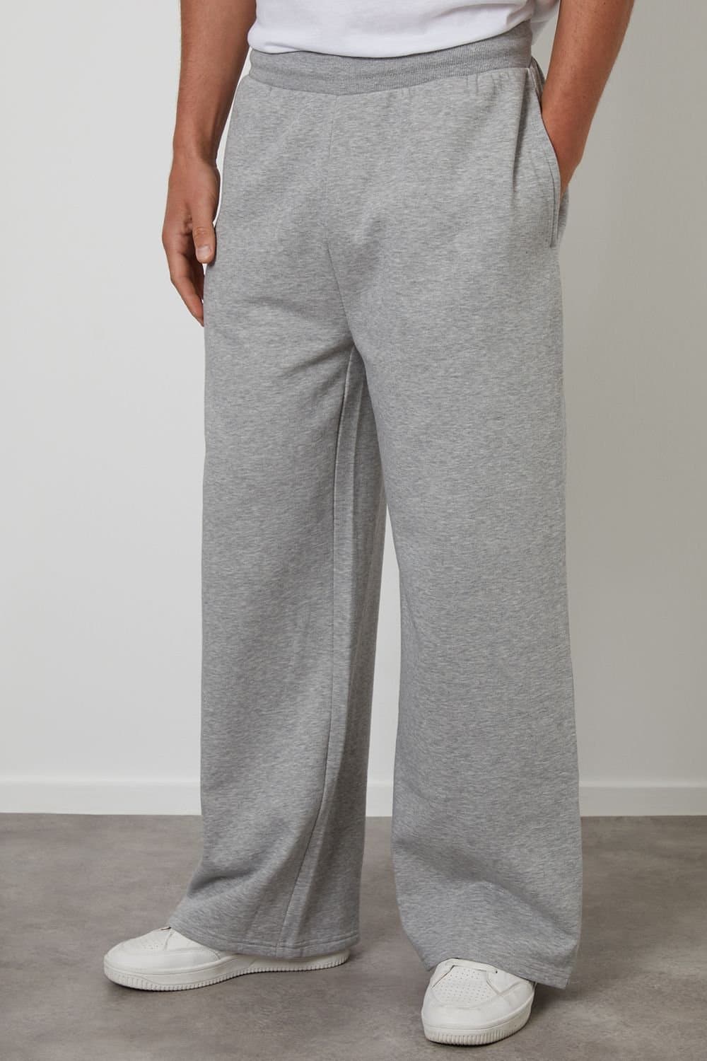 Threadbare Threadbare Men's Wide Leg Joggers in Light Grey
