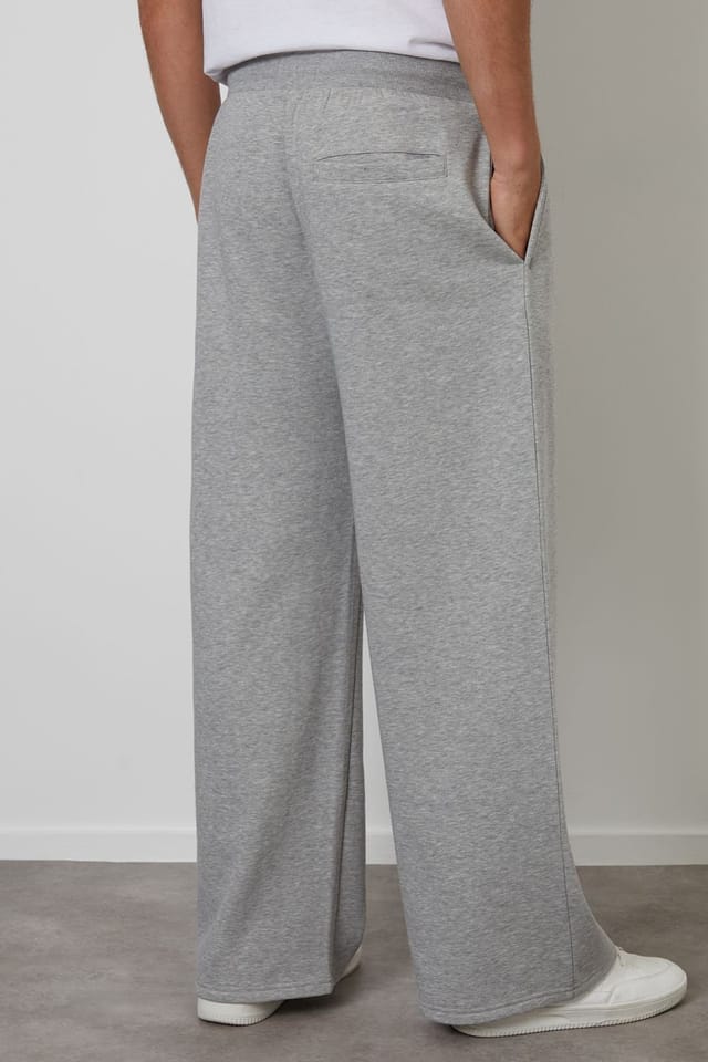 Threadbare Threadbare Men's Wide Leg Joggers in Light Grey - 2