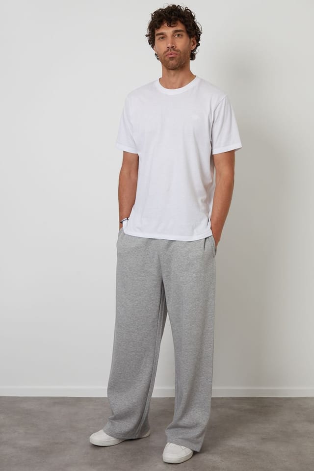 Threadbare Threadbare Men's Wide Leg Joggers in Light Grey - 3
