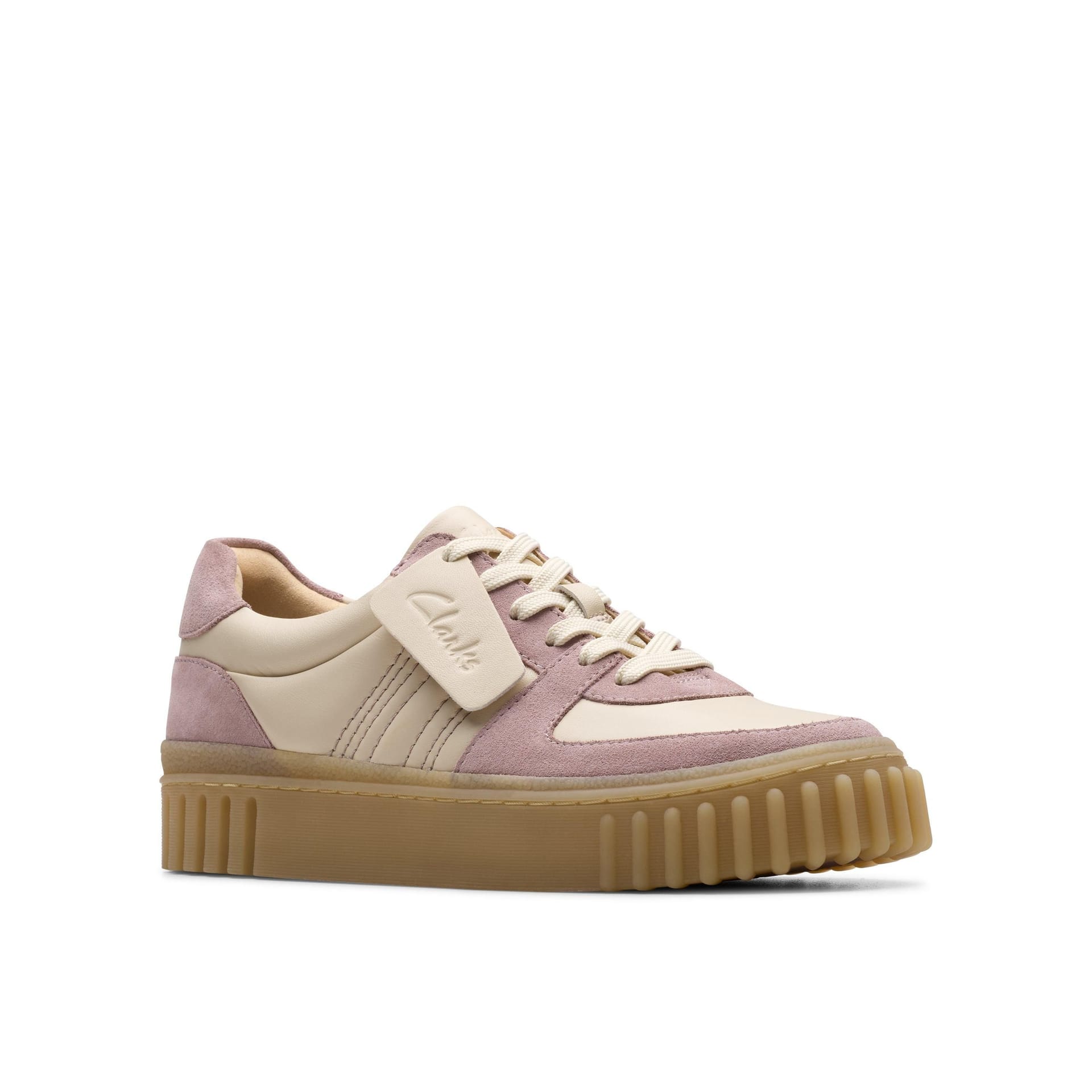 Clarks Clarks Women's Mayhill Lace Light Pink Combination Trainers - 4