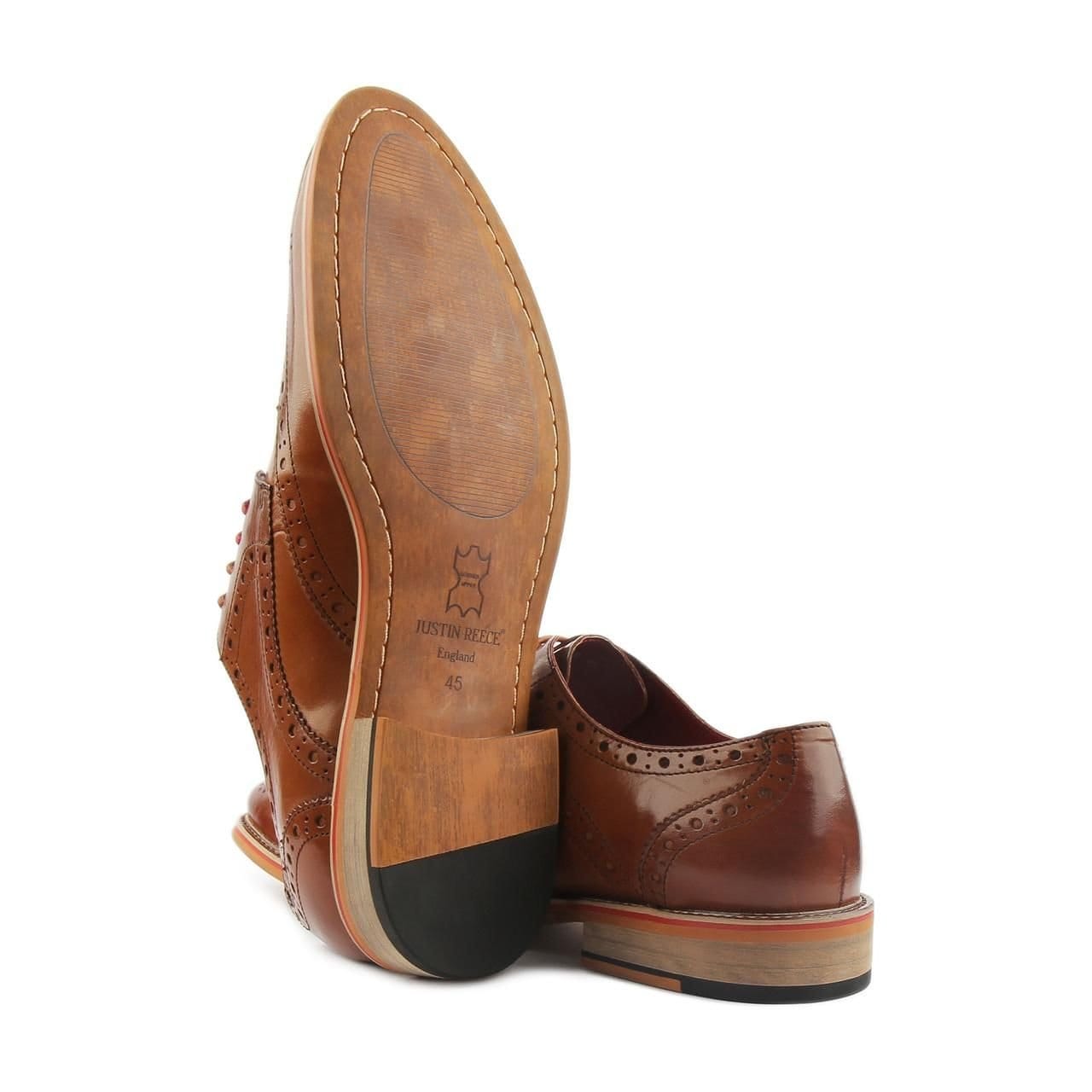 JUSTINREESS ENGLAND JUSTINREESS ENGLAND Men's 'Dover' Leather Shoes in Brown - 4