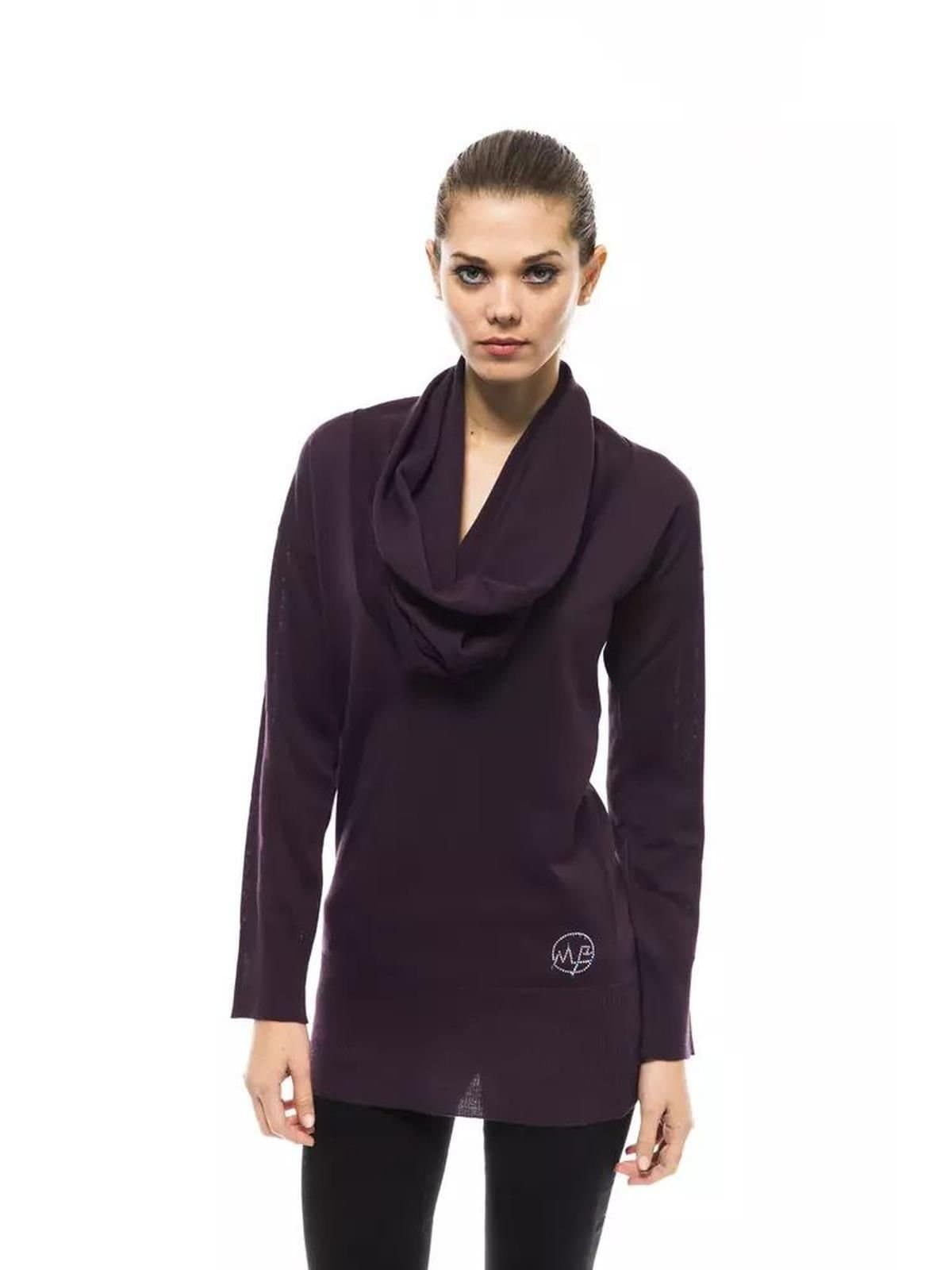 Montana Blu Montana Blu Purple Wool Long-Sleeve Sweater