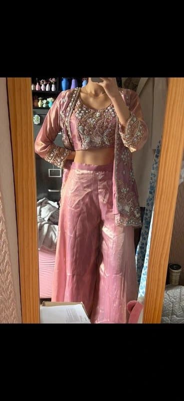 Indian Indo-western pink set