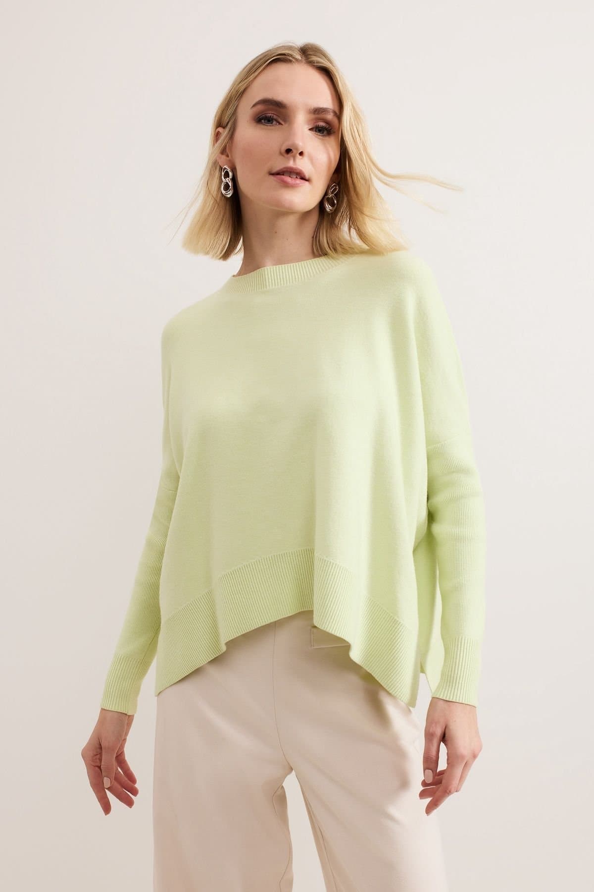 Phase Eight Phase Eight Pale Green Boxy Knit Top