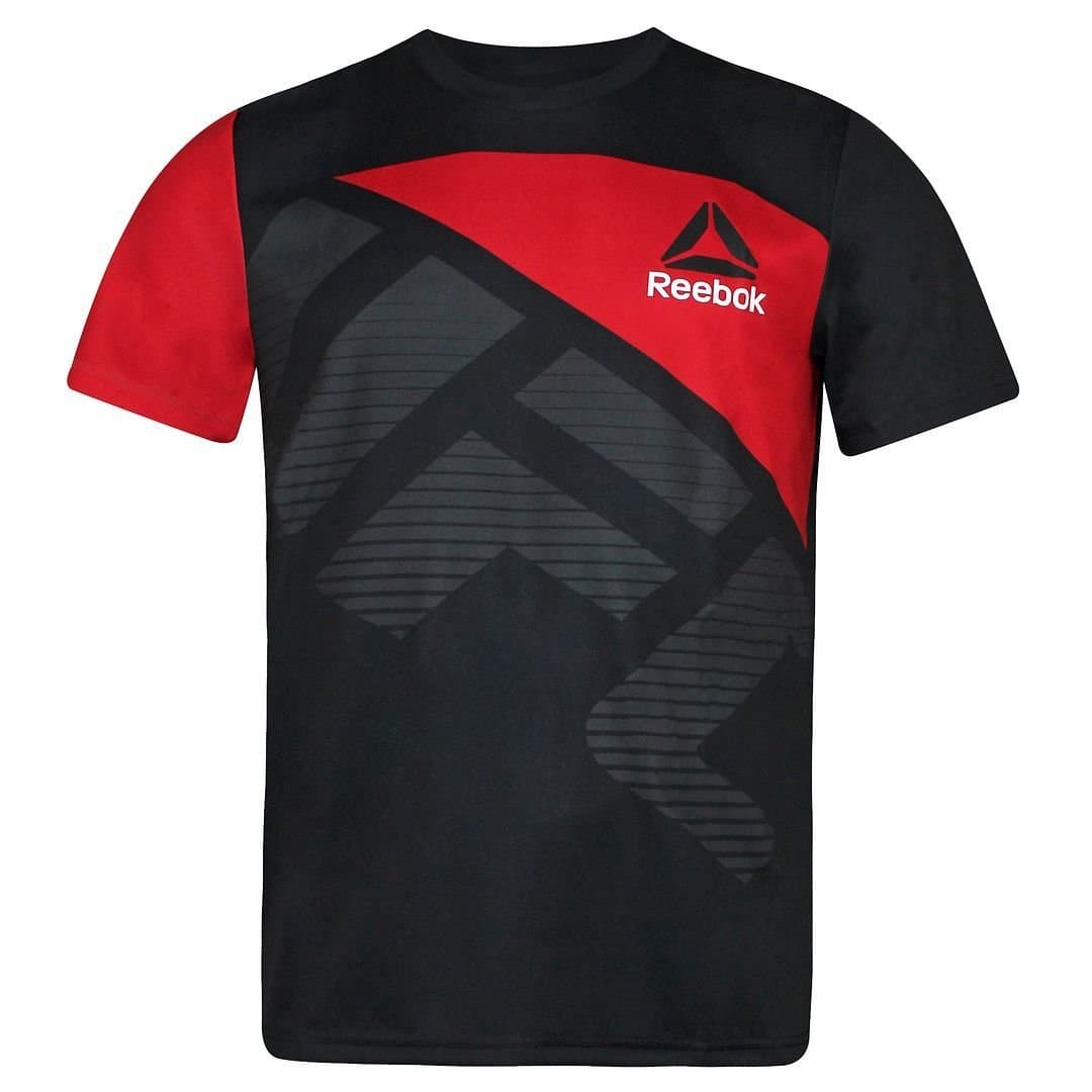 Reebok Reebok Men's UFC Black/Red T-Shirt in Black