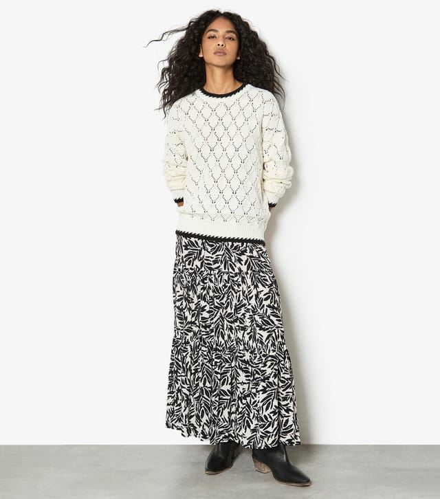 Apricot Women's White Open Knit Blanket Edge Jumper Apricot New Look - 2