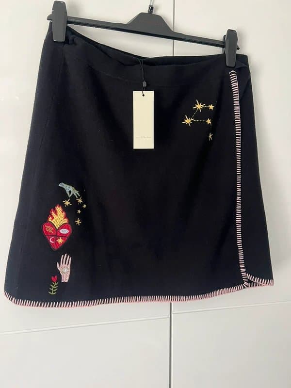 Never Fully Dressed Never fully dressed Black Night Garden Mini Wrap Skirt