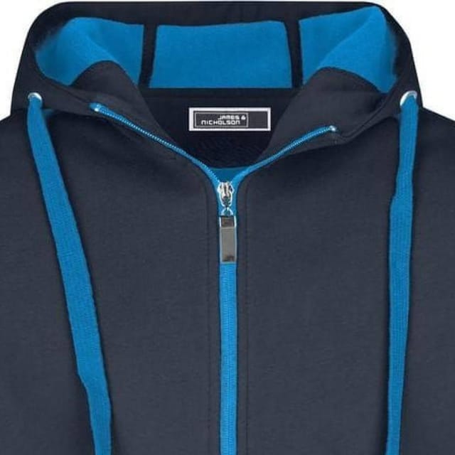 James and Nicholson James and Nicholson Men's Doubleface Full Zip Jacket in Navy - 2