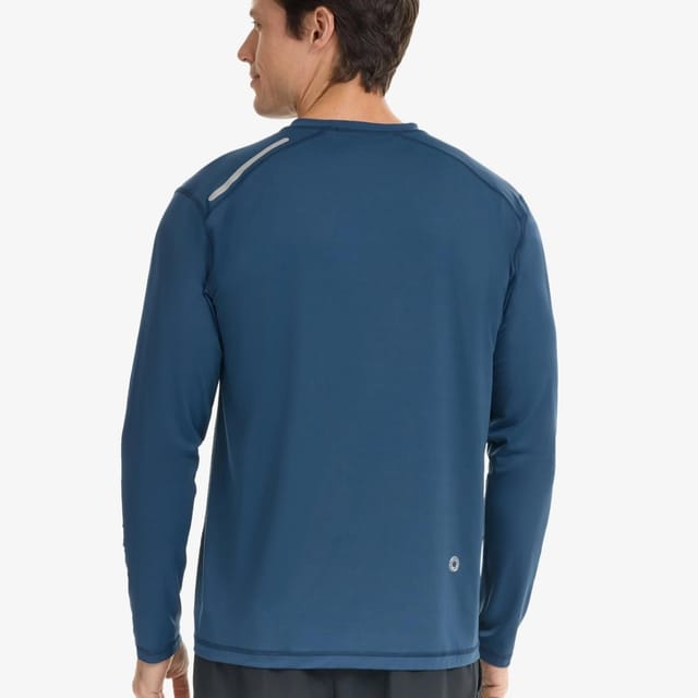 BloqUV BloqUV Men's Regular fit UPF 50+ Sun Protection Long Sleeve Top in Mid Blue - 3