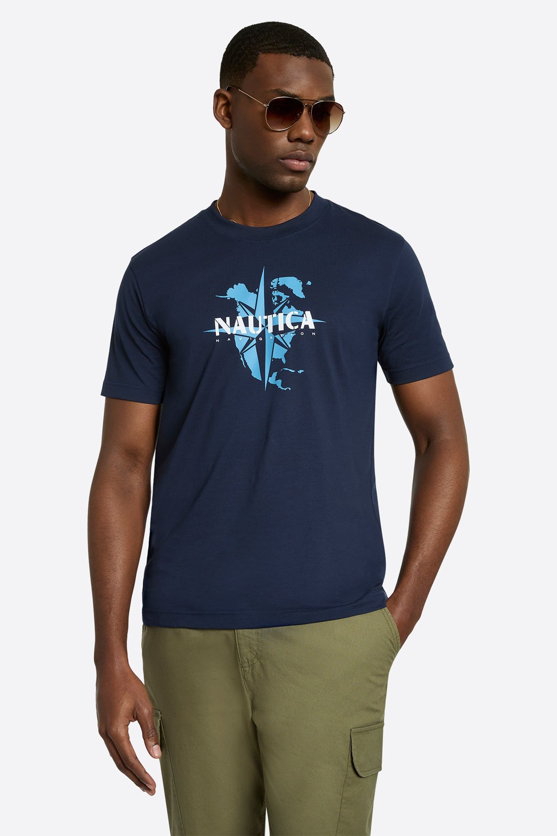 Nautica Nautica Men's Tomi T-Shirt in Dark Navy
