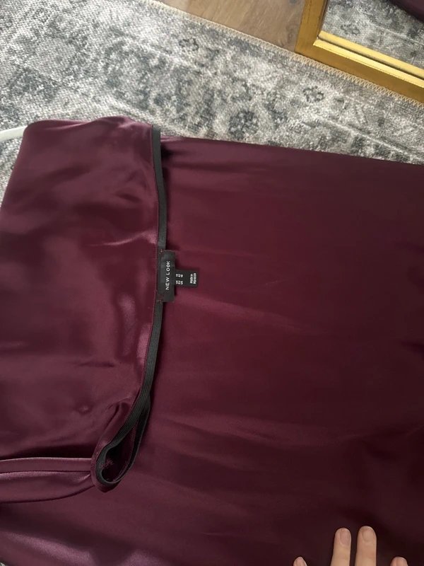 New Look Purple satin midi skirt size 14 - 1