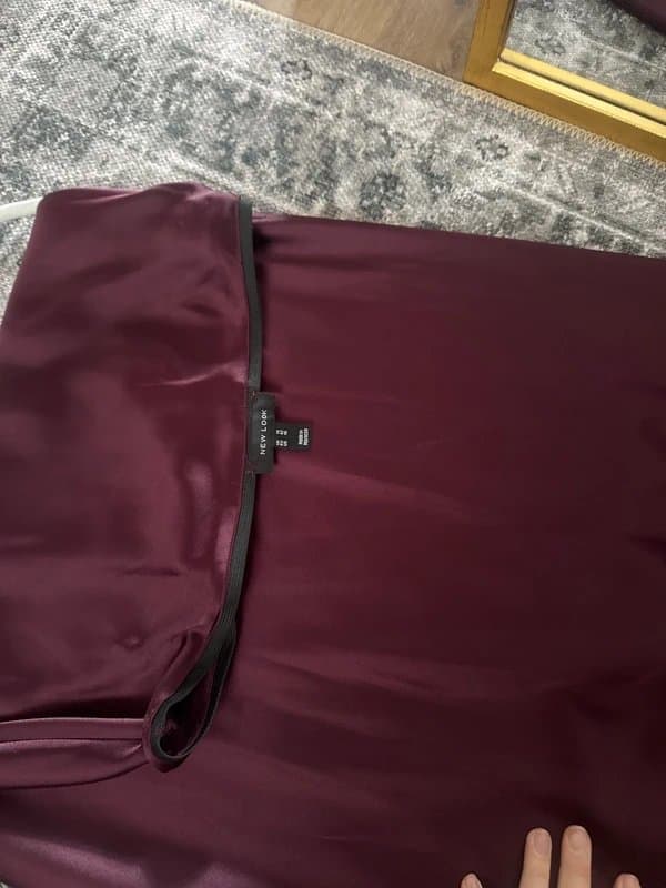 New Look Purple satin midi skirt size 14