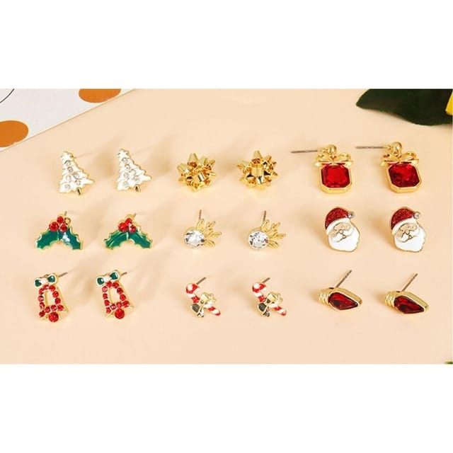 Lovii Lovii Women's 9-Piece Christmas Earrings Set - 2