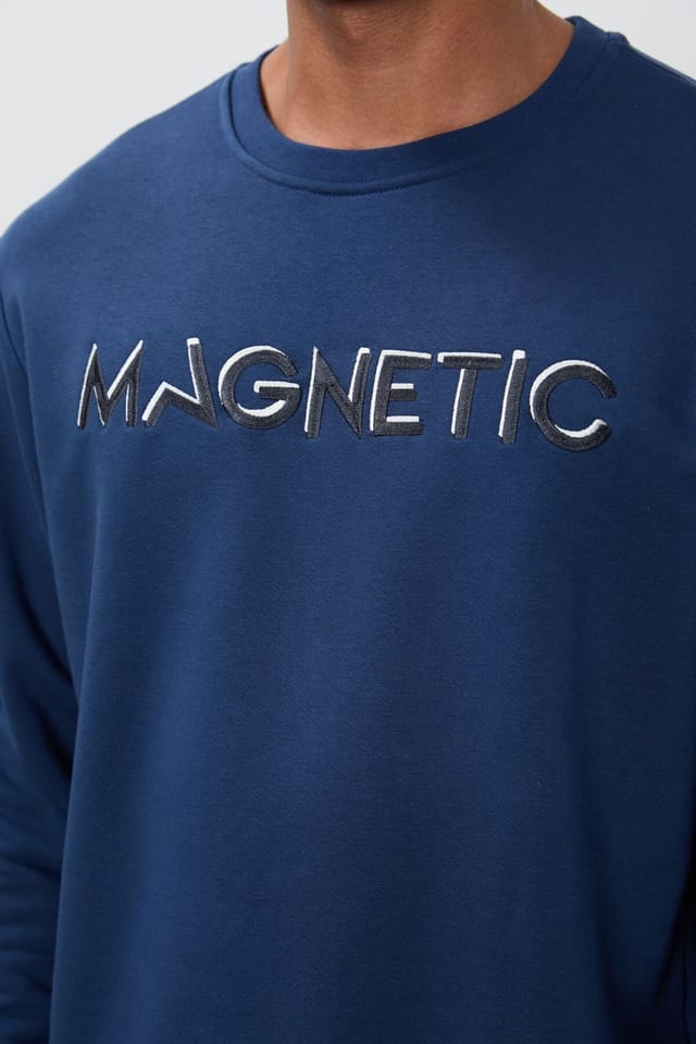 Tommy Life Tommy Life Men's Printed Crew Neck Sweatshirt in Blue - 2