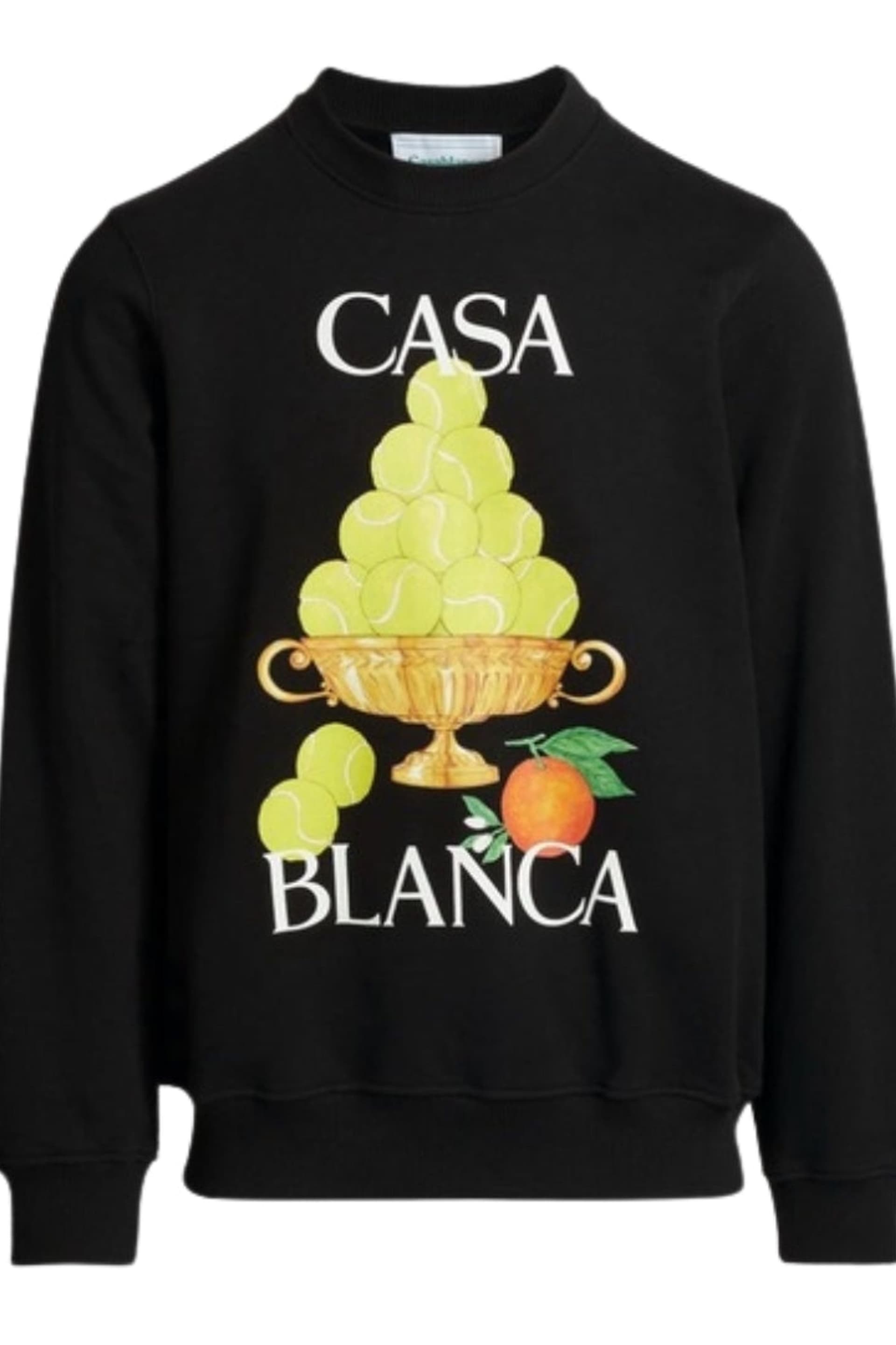 Casablanca Casablanca Men's La Corbeille D'oranges Long Sleeve Round Jumper in Black