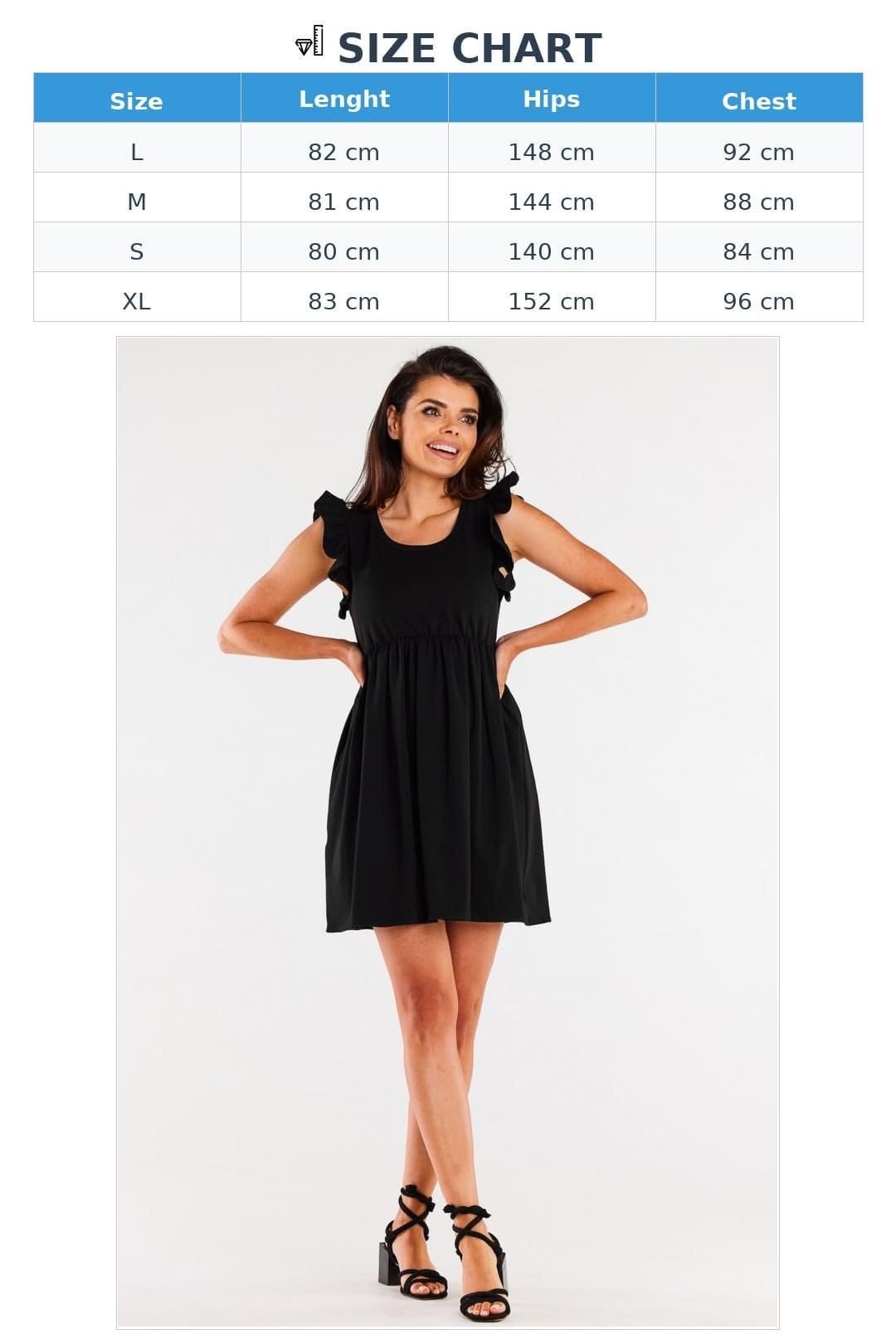 Love Lace Love Lace Women's Mini Dress with Frill Shoulders in Black - 4