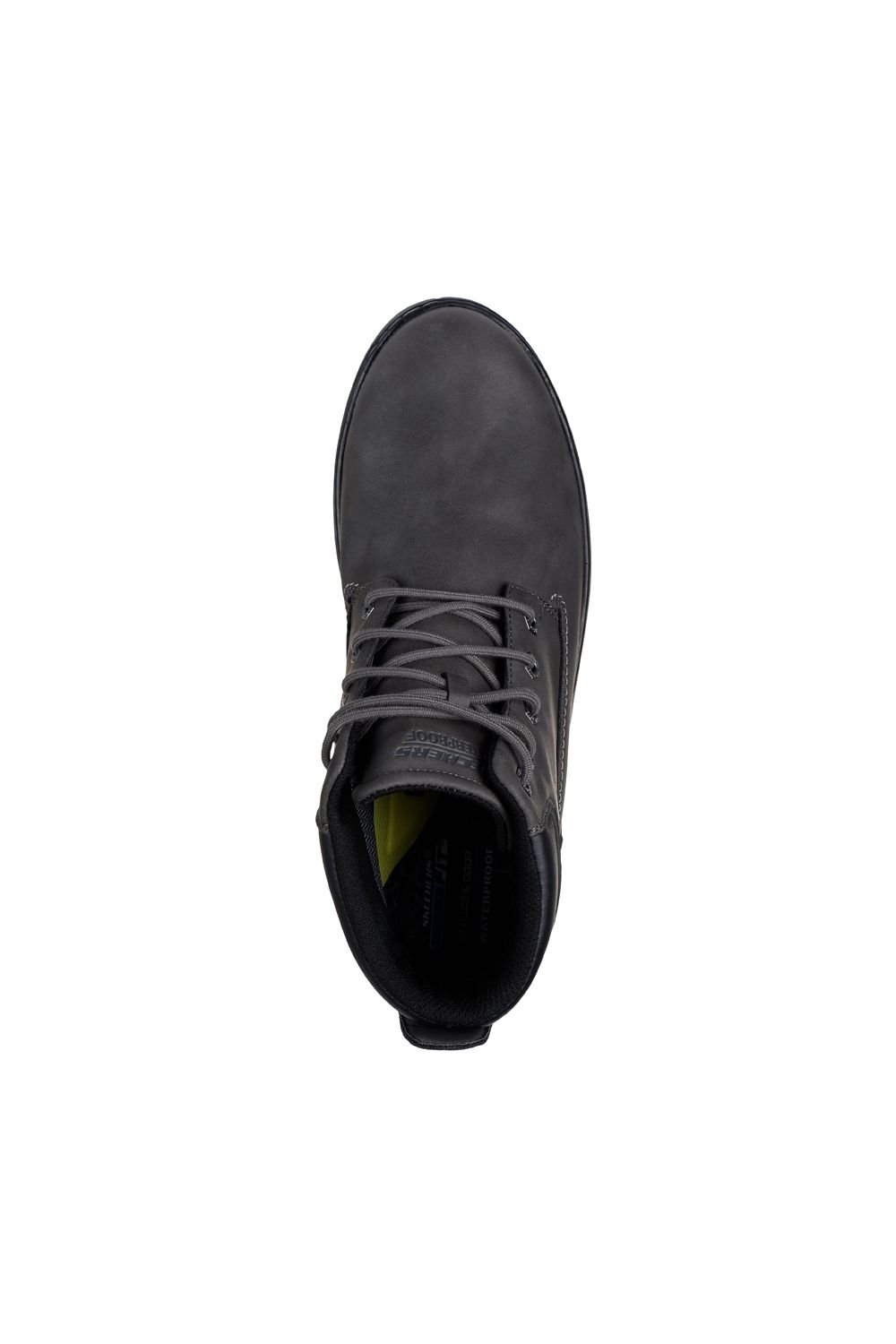Skechers Skechers Men's GARLAN Round Toe Waterproof Lace Up Charcoal - 3