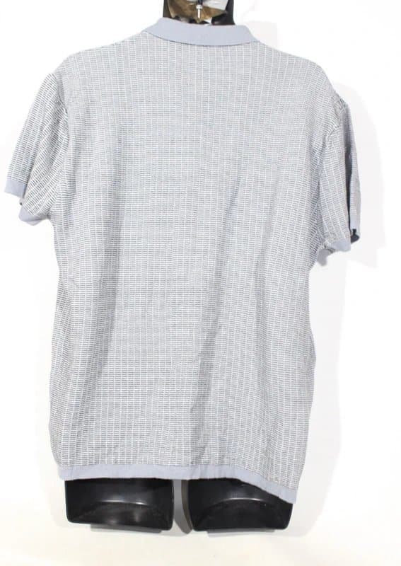 Next Next Knitted Polo Shirt 2XL XXL Grey Short Sleeve Knit Cotton Mens