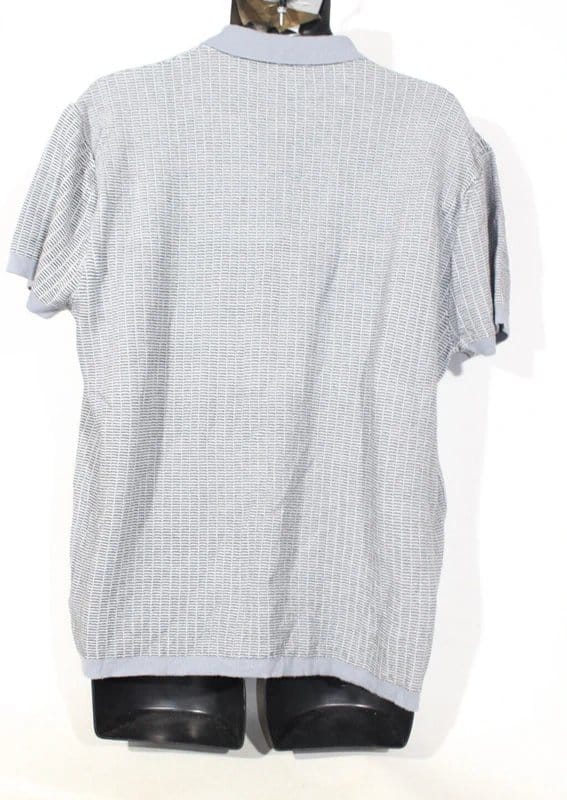 Next Knitted Polo Shirt 2XL XXL Grey Short Sleeve Knit Cotton Mens