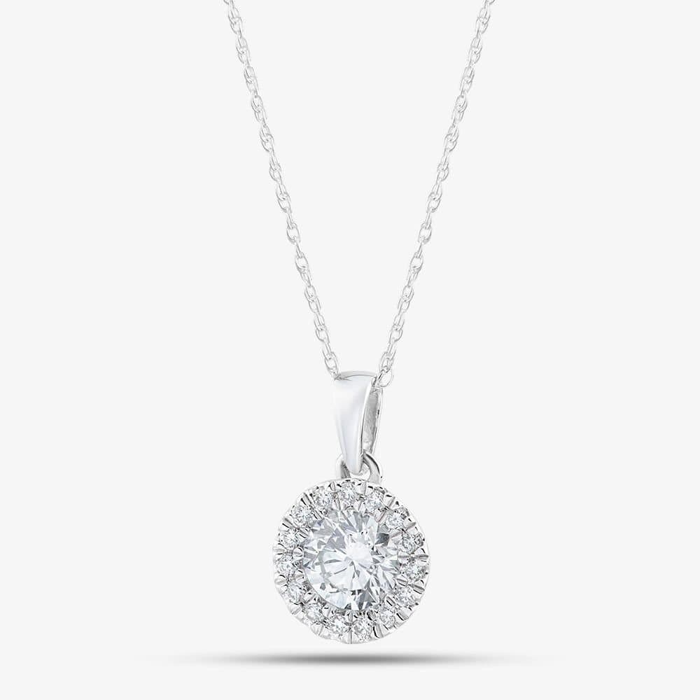 T.H.Baker T.H.Baker Women's 9ct White Gold 0.60ct Certificated Necklace LGP3125-60 (WG) in Silver