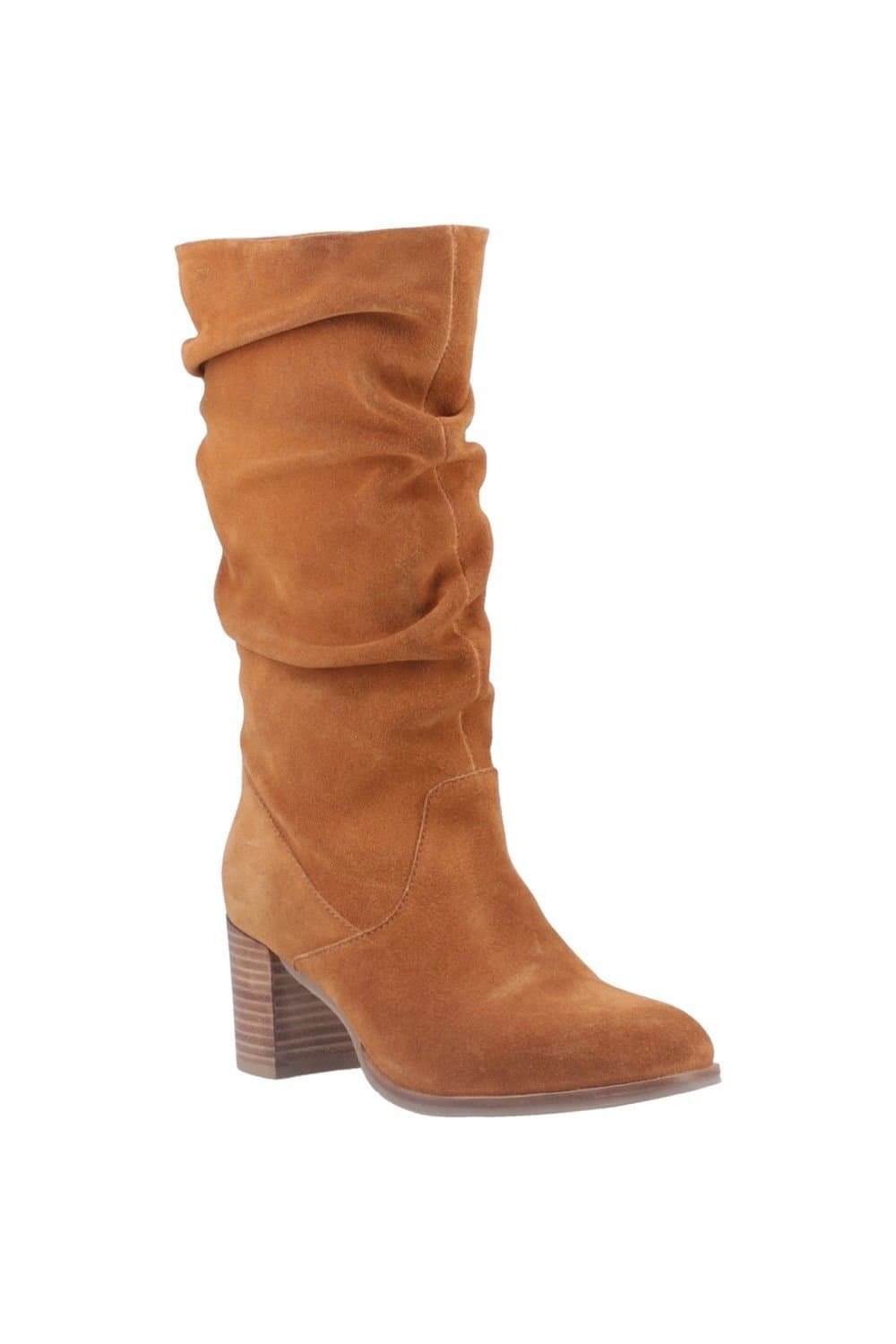 Hush Puppies Hush Puppies Women's Cosima Ruched Boot in Tan