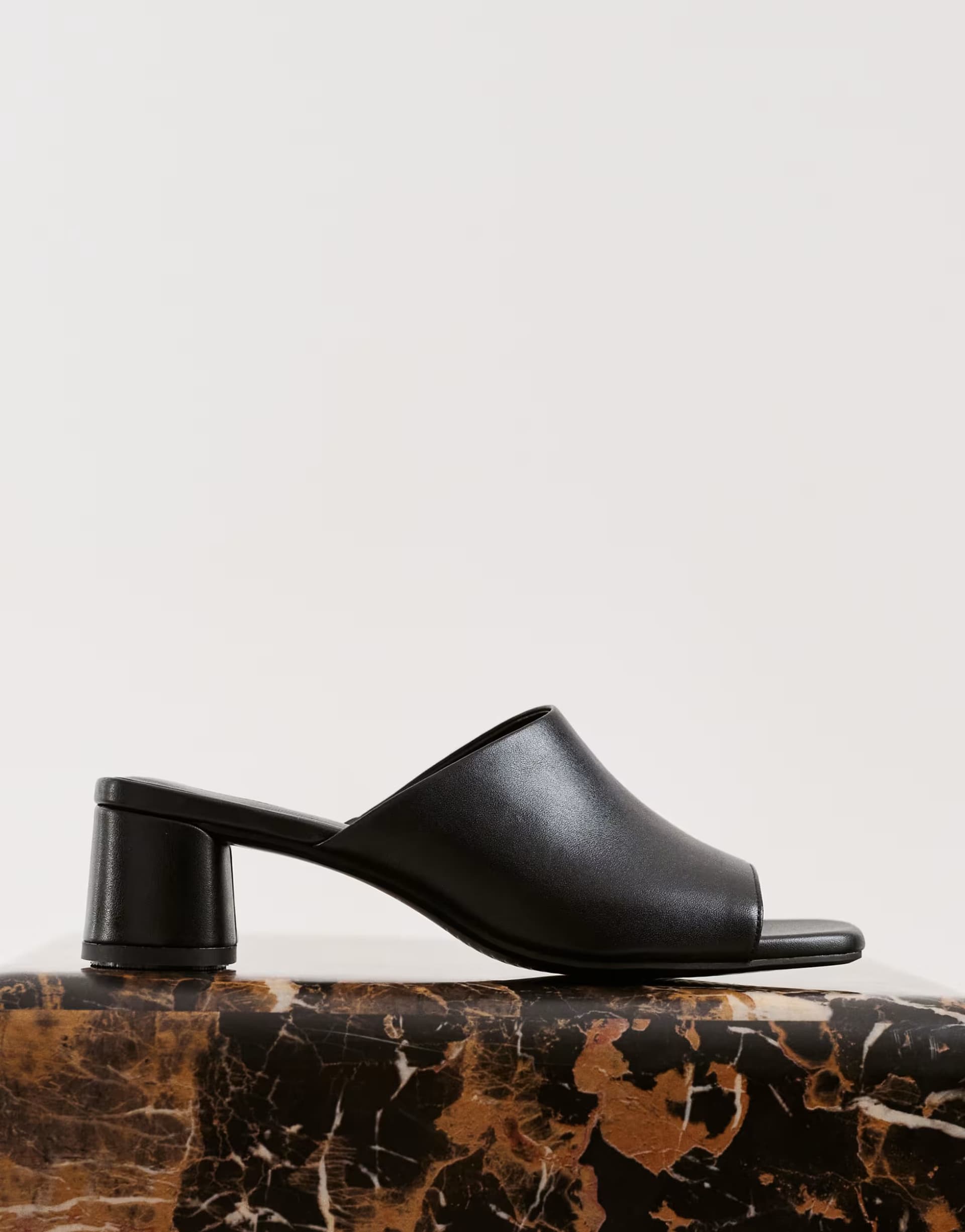 ASOS ASOS Vagabond Shoemakers Black Leather Heeled Mules