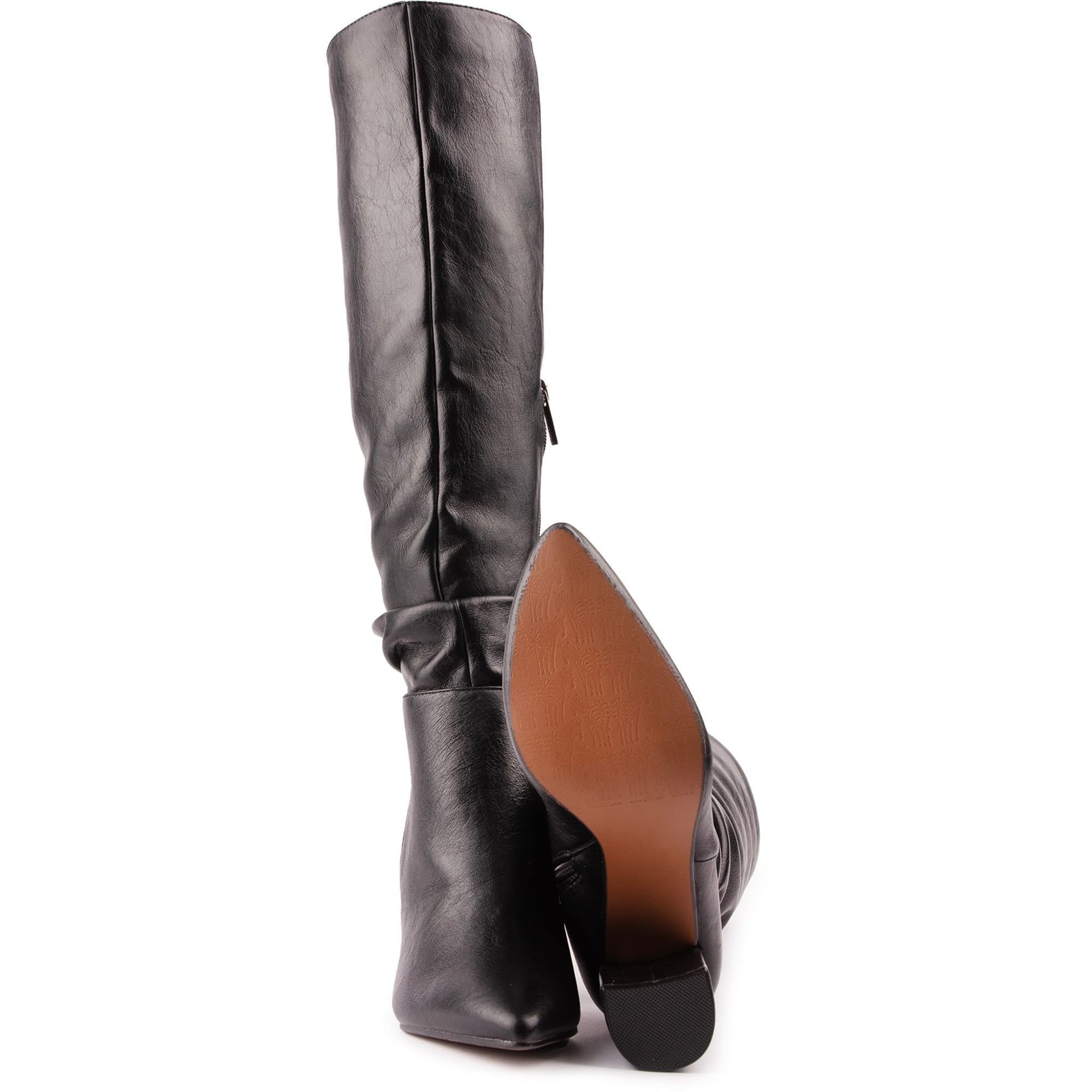 V.GAN V.GAN Women's Peach Knee High Boots in Black - 4