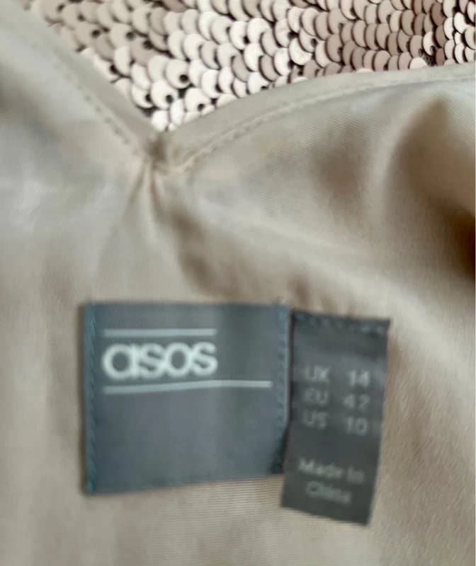 ASOS ASOS Rose gold sparkly top.