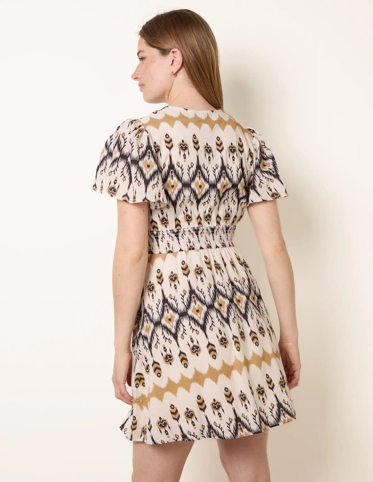 Blue Vanilla Embroidered Wrap Front Mini Dress - 4