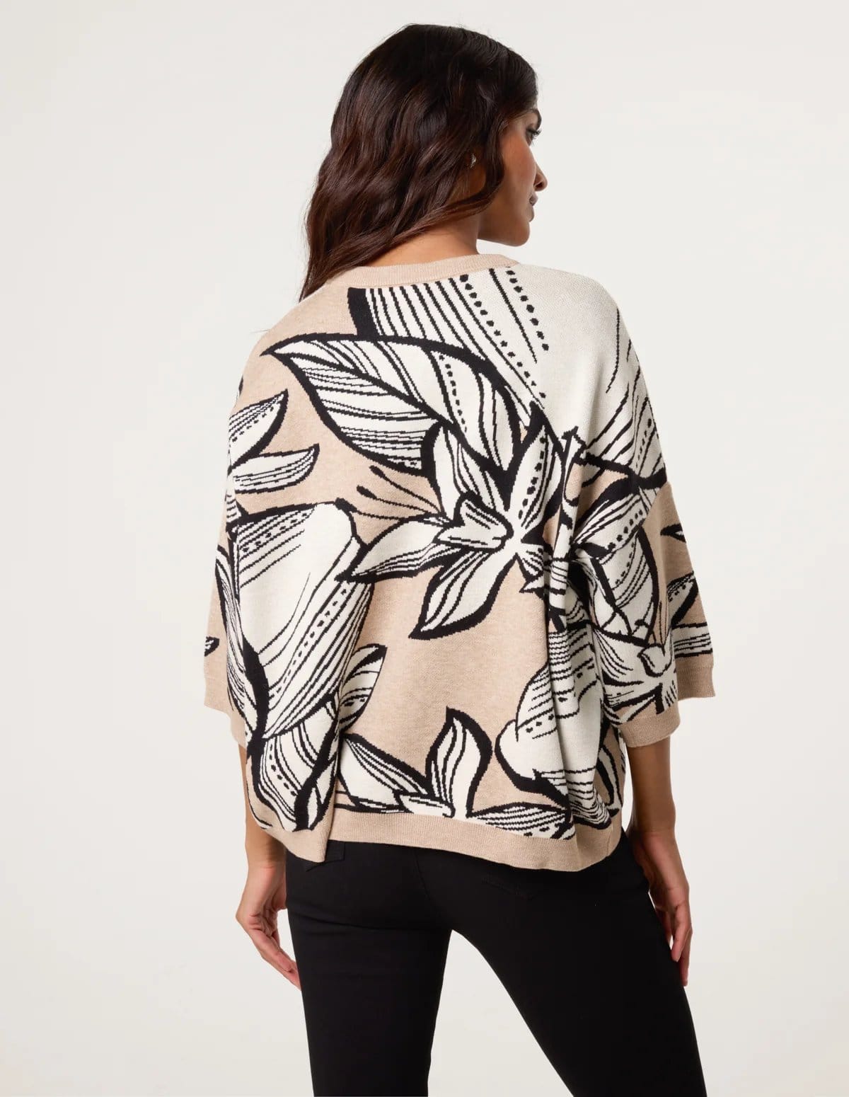 Blue Vanilla Flower Pattern Jumper - 4