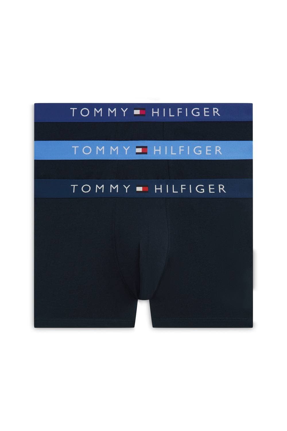 Tommy Hilfiger Tommy Hilfiger Men's 3 Pack Logo Waistband Trunks - Black Multi Blue
