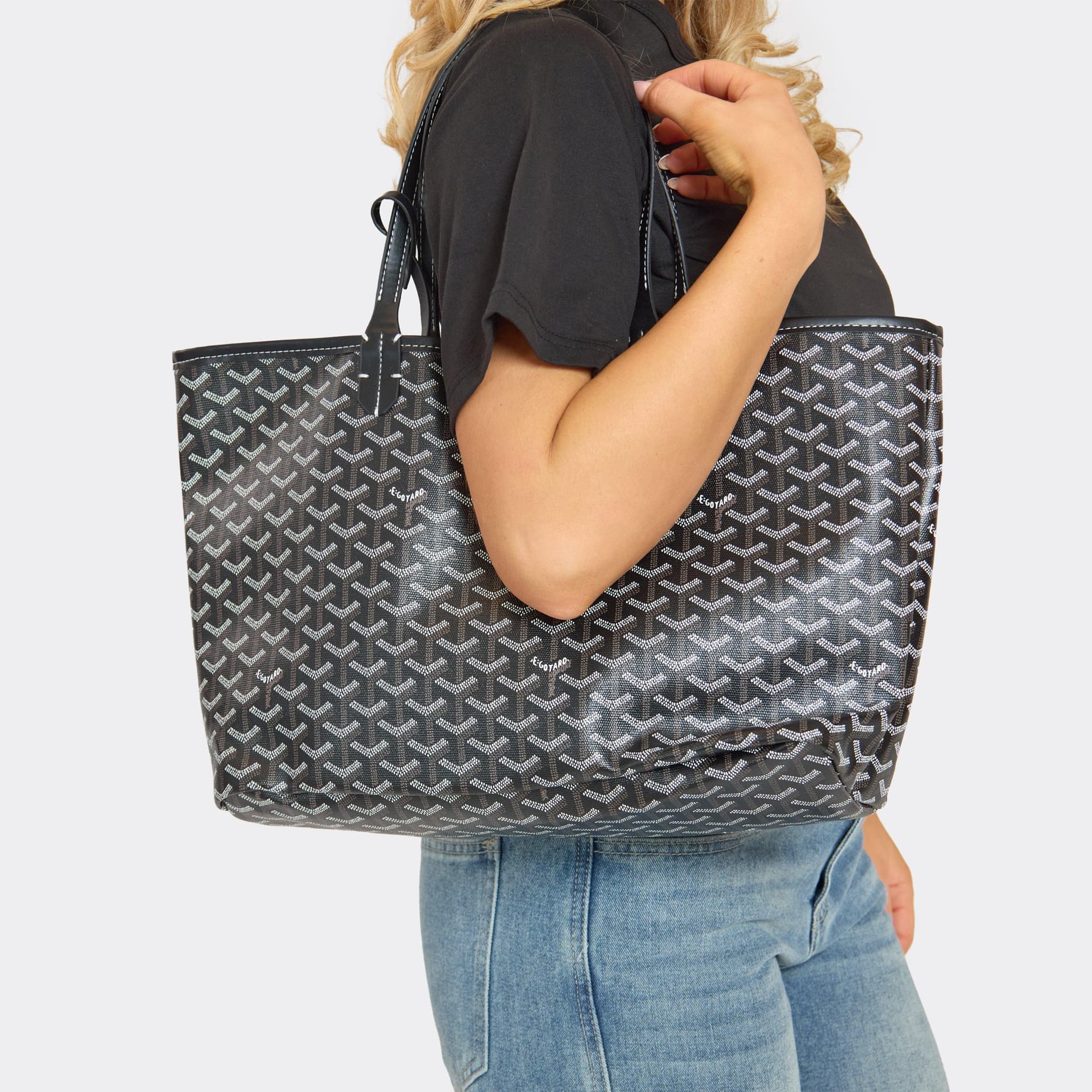EGO EGO Black Faux Leather Oversized Shopper Bag