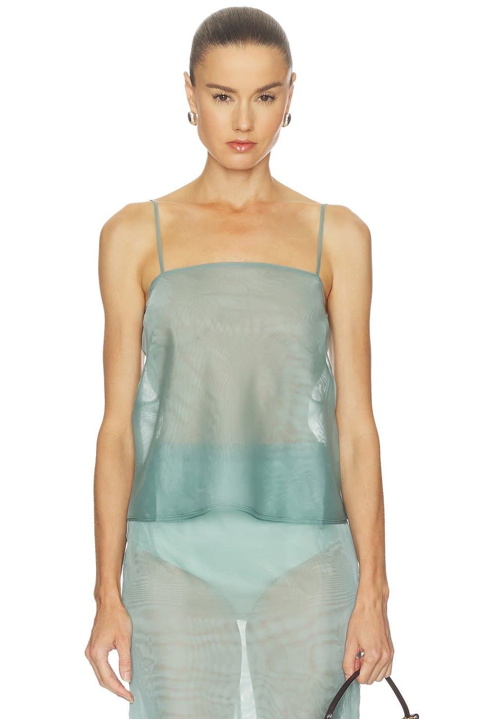 revolve Revolve Seafoam Organza Cami Top