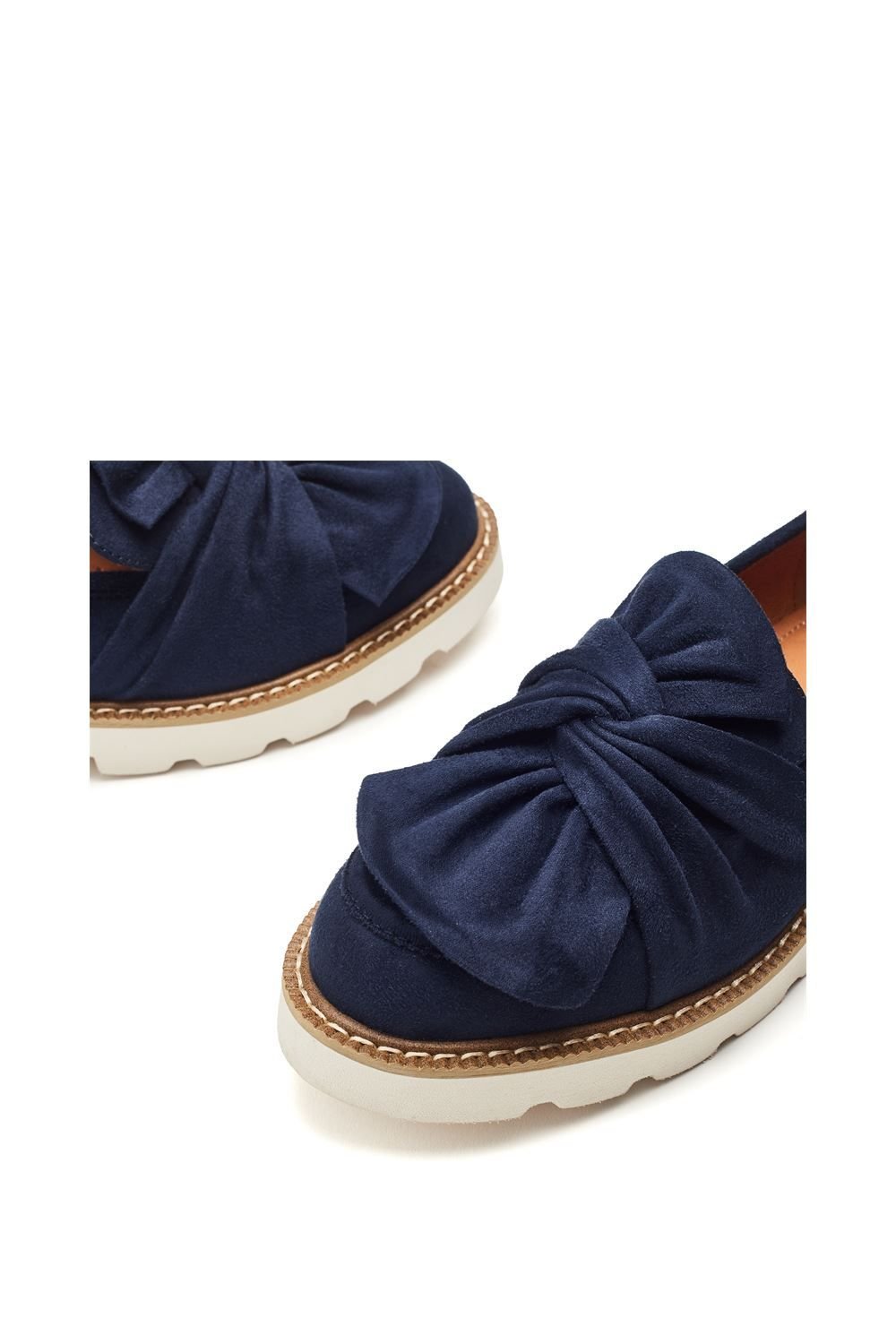Moda In Pelle Moda In Pelle Women's 'Eves' Alcantara Loafers in Navy - 4