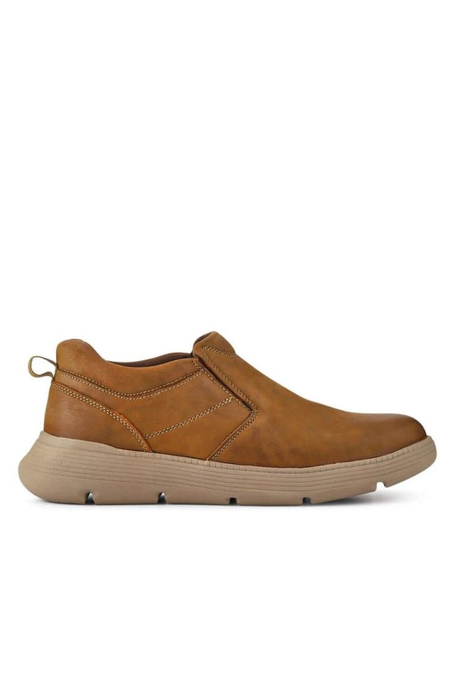 Pavers Pavers Men's Casual Leather Slip-On Shoes in Tan - 2