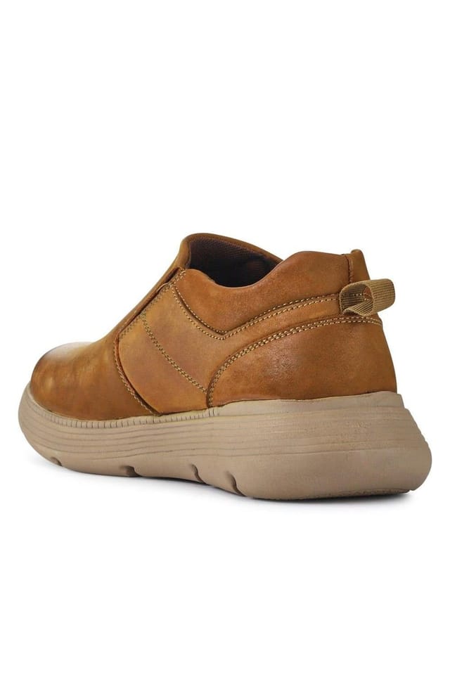 Pavers Pavers Men's Casual Leather Slip-On Shoes in Tan - 3