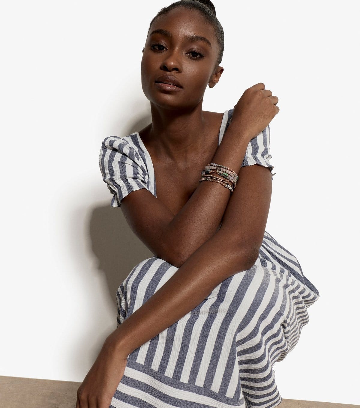 Apricot Women's Cream Striped Midaxi Dress Apricot New Look - 4