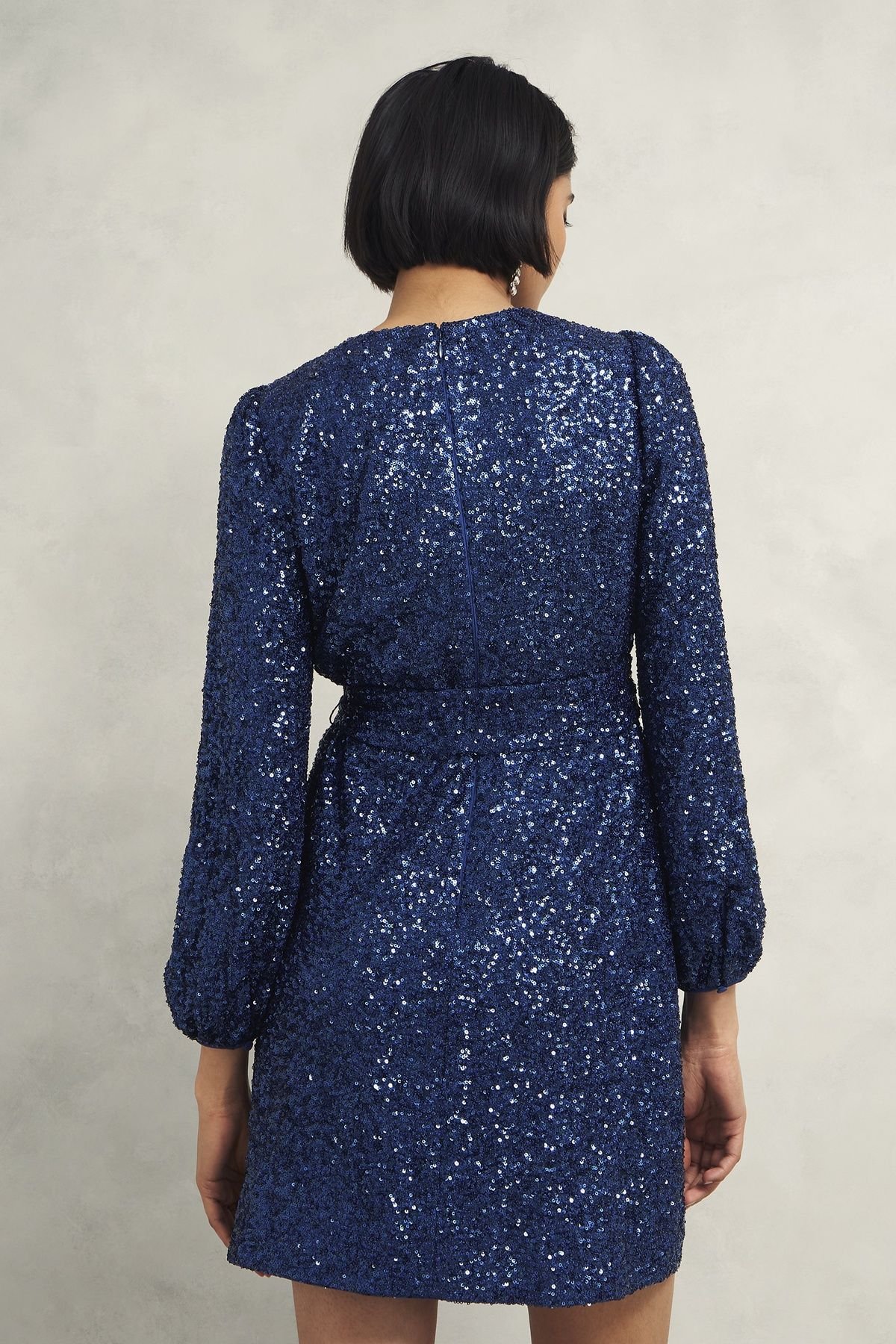 Hobbs London Hobbs London Women's Bette Sequin Mini Dress in Royal - 4