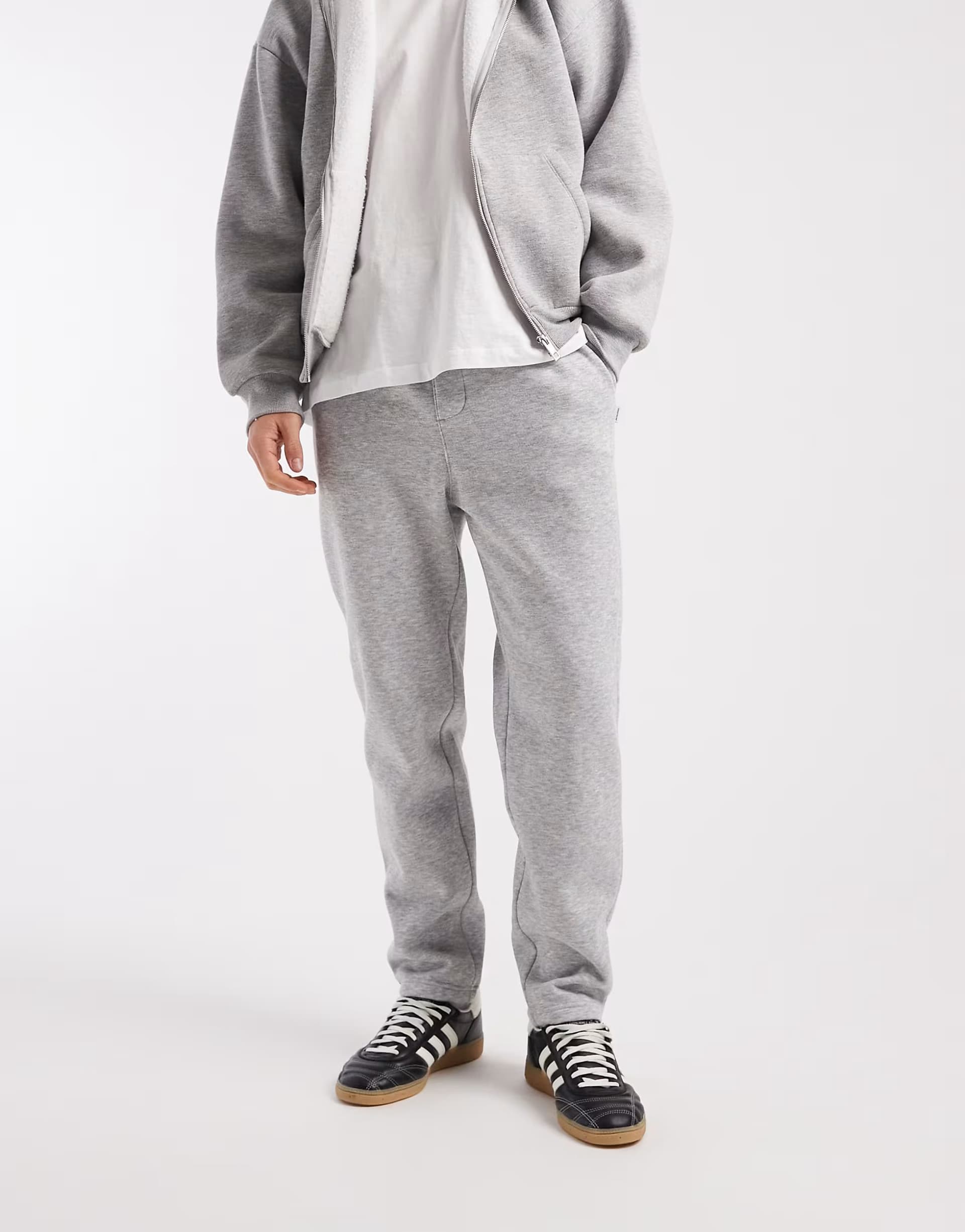 ASOS Jack & Jones straight leg jogger in light grey