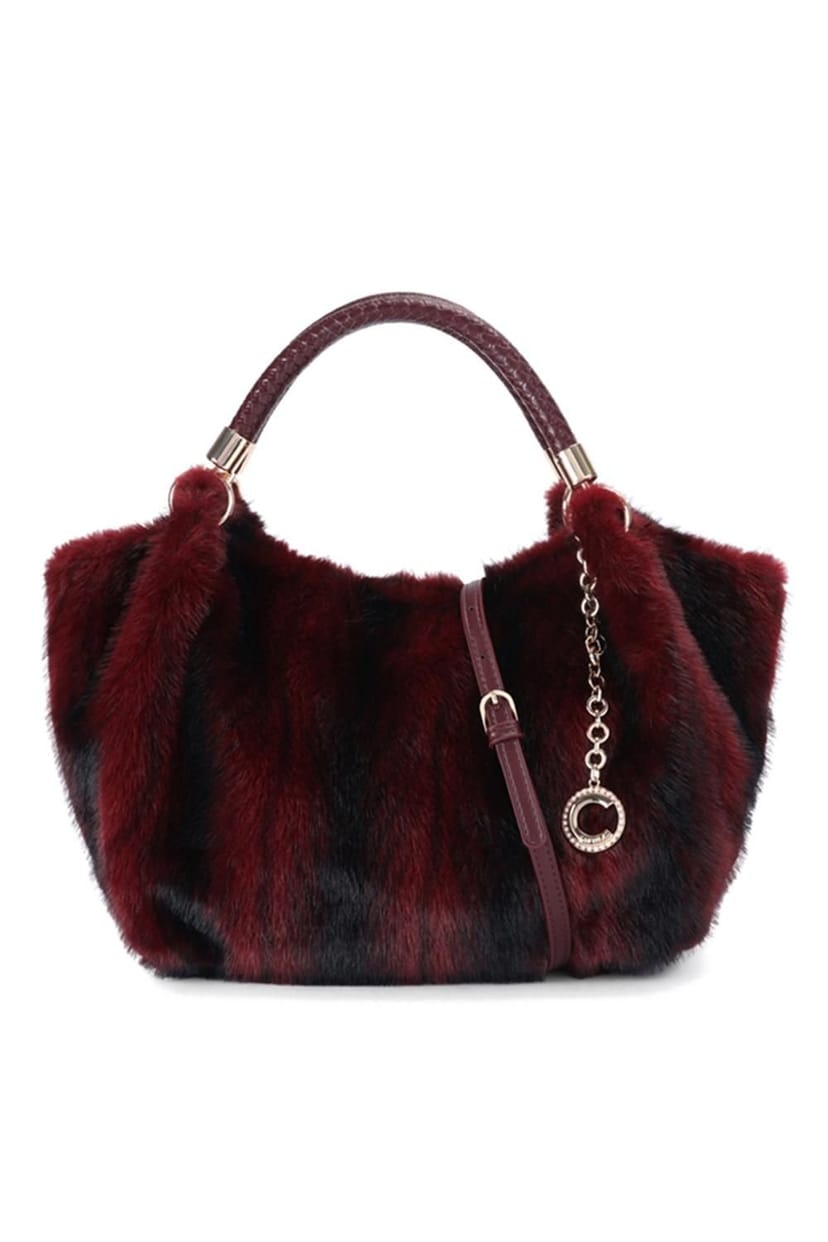 Carvela Carvela Women's 'Pavilion Mini Fur Bag' Fabric in Dark Red - 1